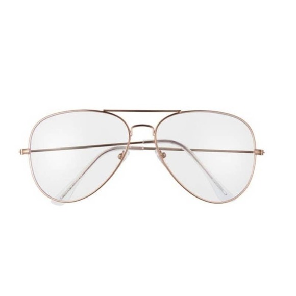 4/$25 Aviator Blue Light Blocking Glasses Rose Gold - Picture 1 of 3